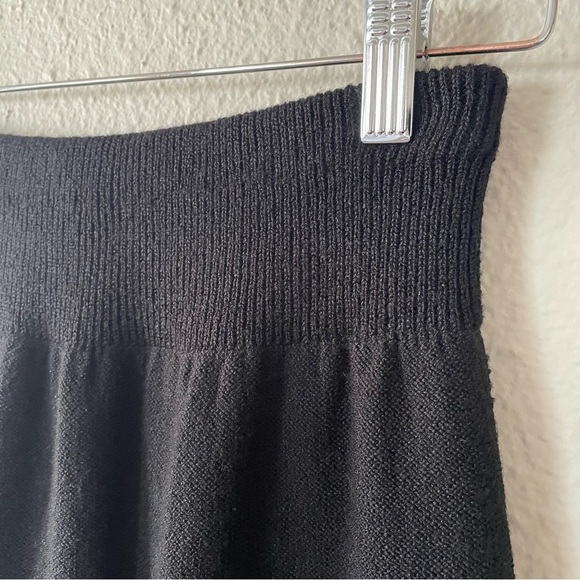Elegant Vintage High Waisted A-Line Skirt Women’s 8 Black Pull On Elastic Waist - Picture 5 of 9